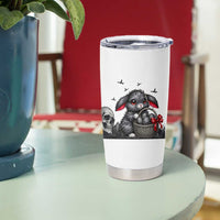 Gothic Easter Bunny Tumbler Cup Dark Aesthetic Rabbit Gift
