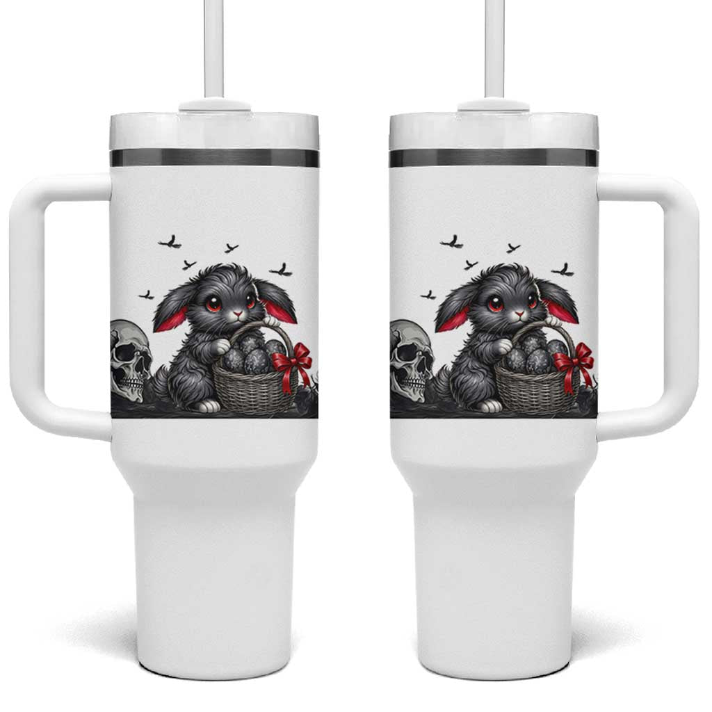 Gothic Easter Bunny Tumbler With Handle Dark Aesthetic Rabbit Gift