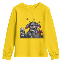Gothic Easter Bunny Youth Sweatshirt Dark Aesthetic Rabbit Gift