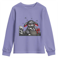 Gothic Easter Bunny Youth Sweatshirt Dark Aesthetic Rabbit Gift