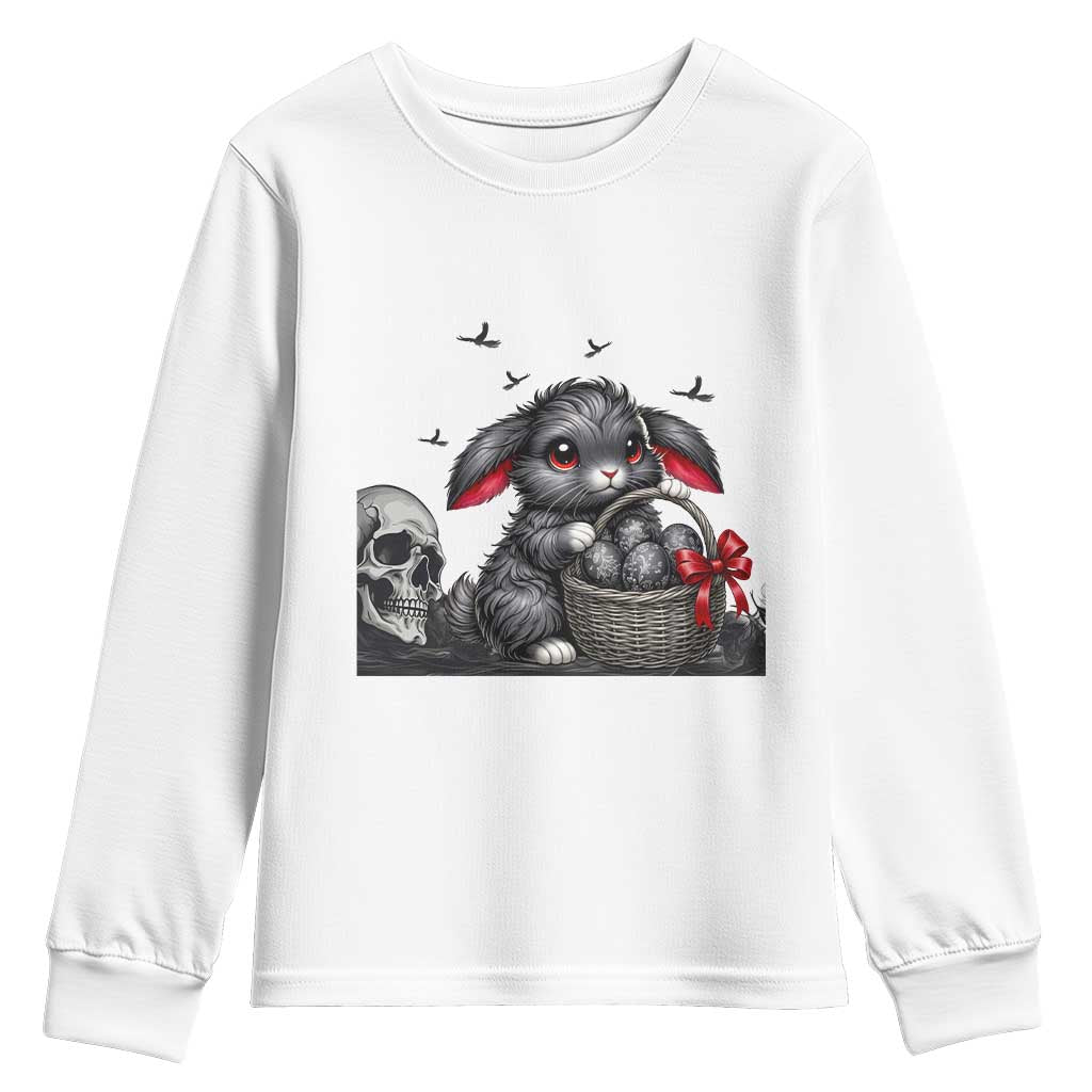 Gothic Easter Bunny Youth Sweatshirt Dark Aesthetic Rabbit Gift