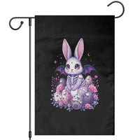 Cute Spooky Easter Bunny Garden Flag Pastel Goth Rabbit Gift