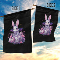 Cute Spooky Easter Bunny Garden Flag Pastel Goth Rabbit Gift