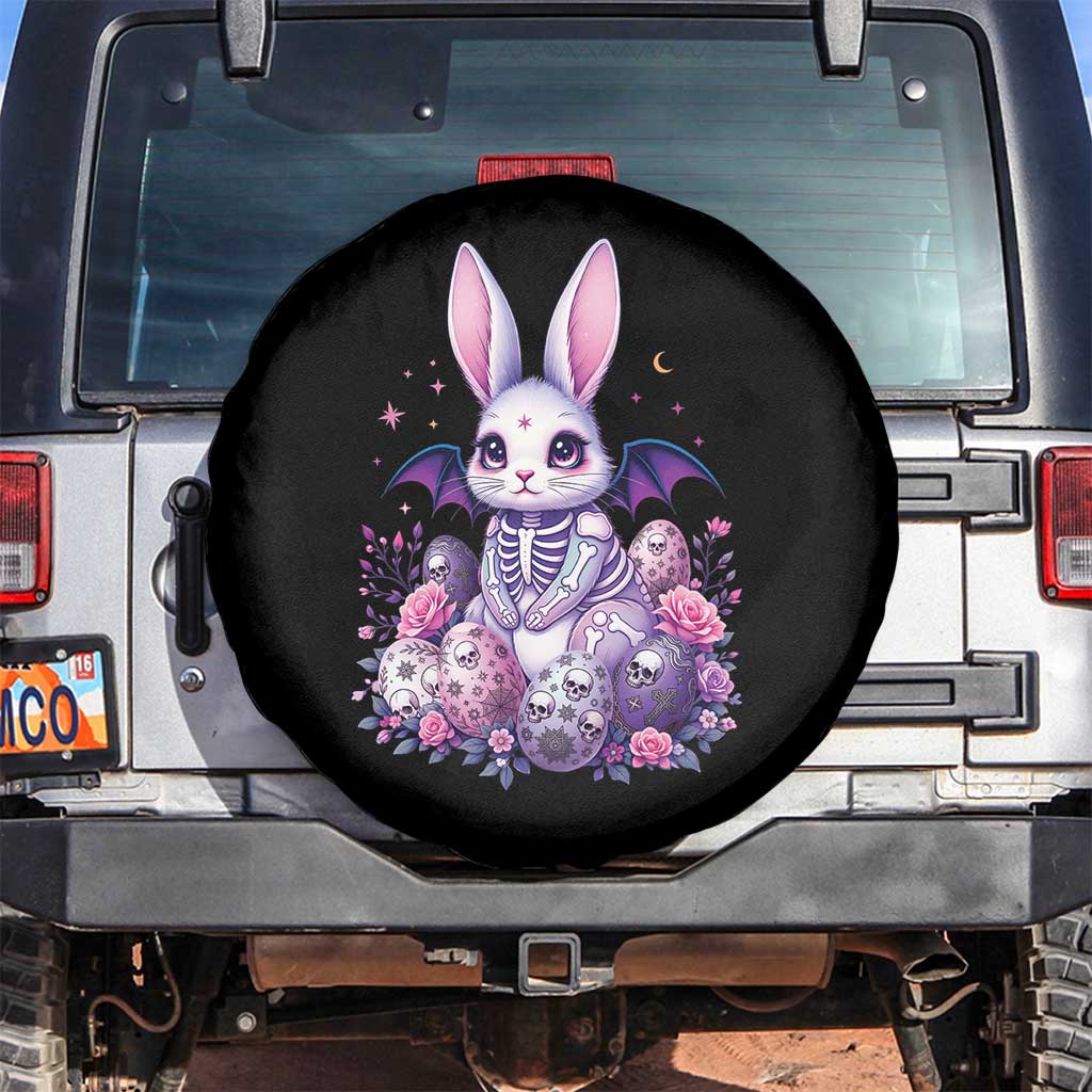 Cute Spooky Easter Bunny Spare Tire Cover Pastel Goth Rabbit Gift