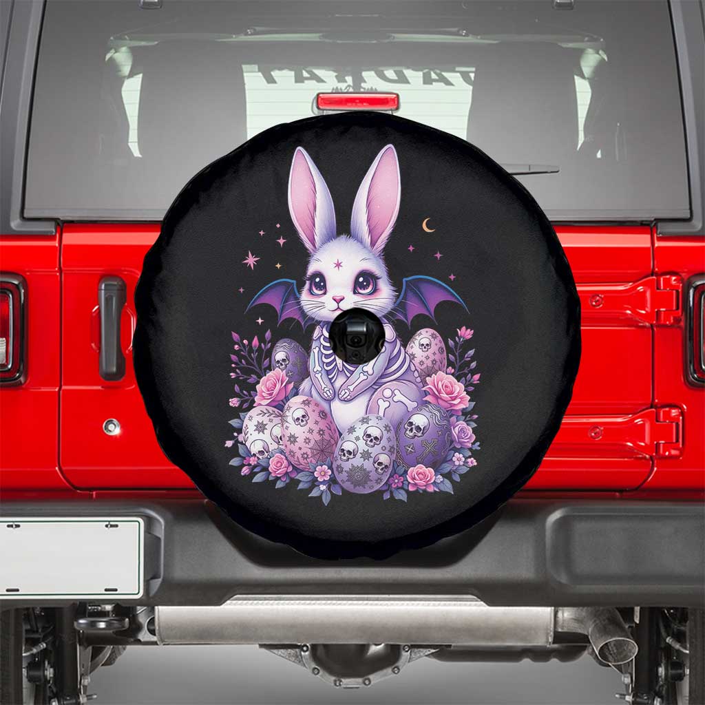 Cute Spooky Easter Bunny Spare Tire Cover Pastel Goth Rabbit Gift