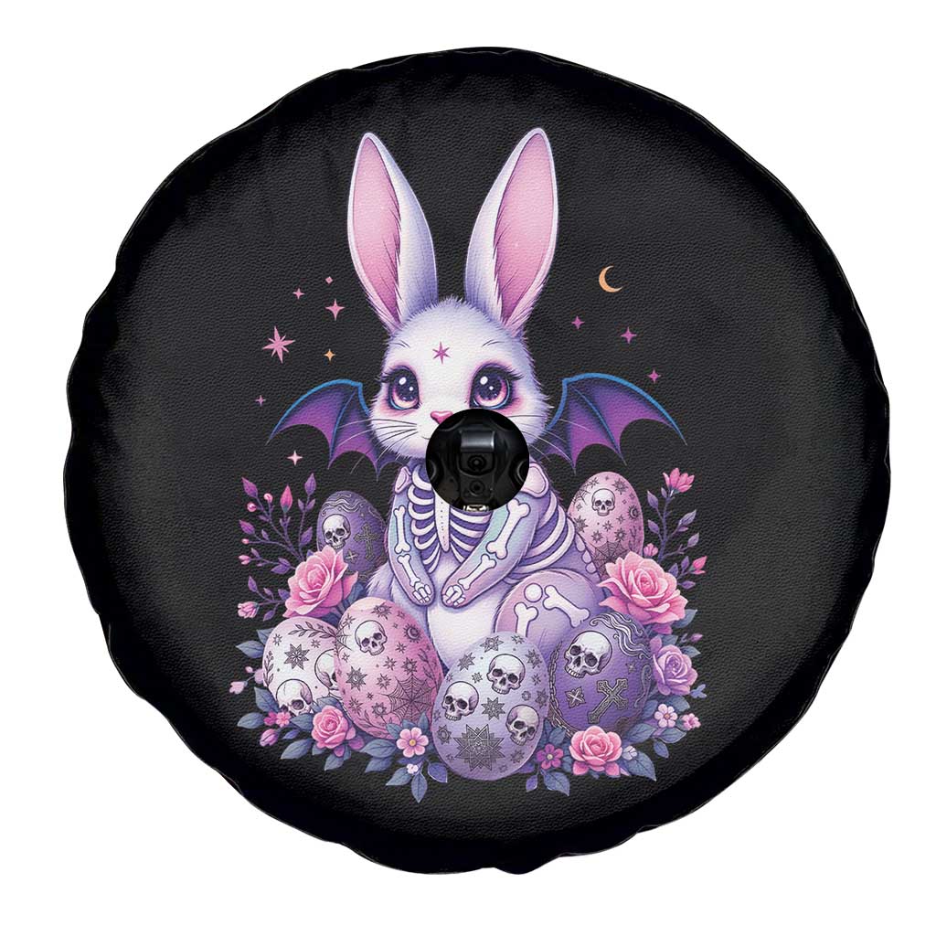 Cute Spooky Easter Bunny Spare Tire Cover Pastel Goth Rabbit Gift