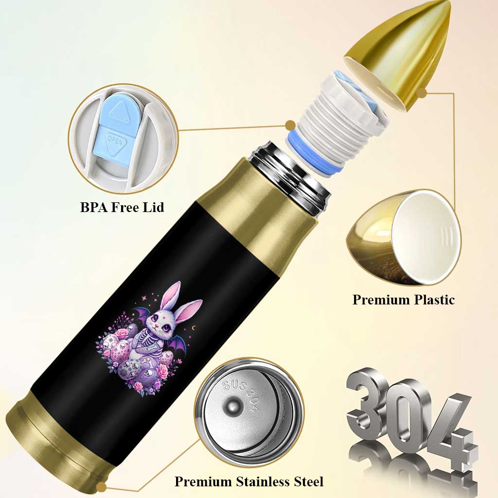 Cute Spooky Easter Bunny Bullet Tumbler Pastel Goth Rabbit Gift