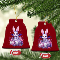 Cute Spooky Easter Bunny Ceramic Ornament Pastel Goth Rabbit Gift