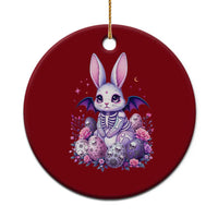 Cute Spooky Easter Bunny Ceramic Ornament Pastel Goth Rabbit Gift