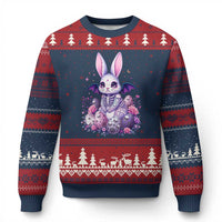 Cute Spooky Easter Bunny Ugly Christmas Sweater Pastel Goth Rabbit Gift