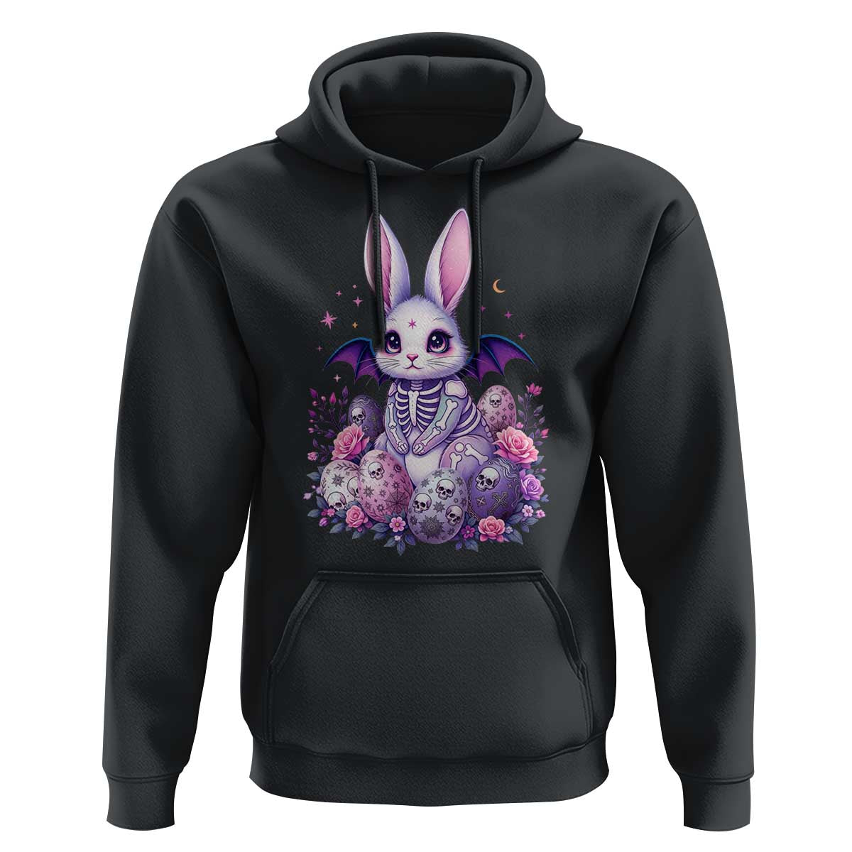 Cute Spooky Easter Bunny Hoodie Pastel Goth Rabbit Gift