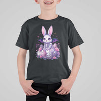 Cute Spooky Easter Bunny T Shirt For Kid Pastel Goth Rabbit Gift