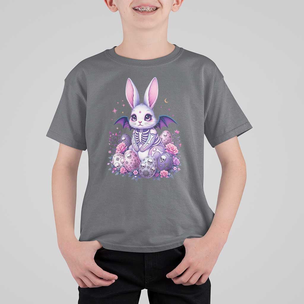 Cute Spooky Easter Bunny T Shirt For Kid Pastel Goth Rabbit Gift