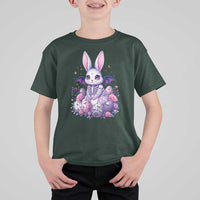 Cute Spooky Easter Bunny T Shirt For Kid Pastel Goth Rabbit Gift