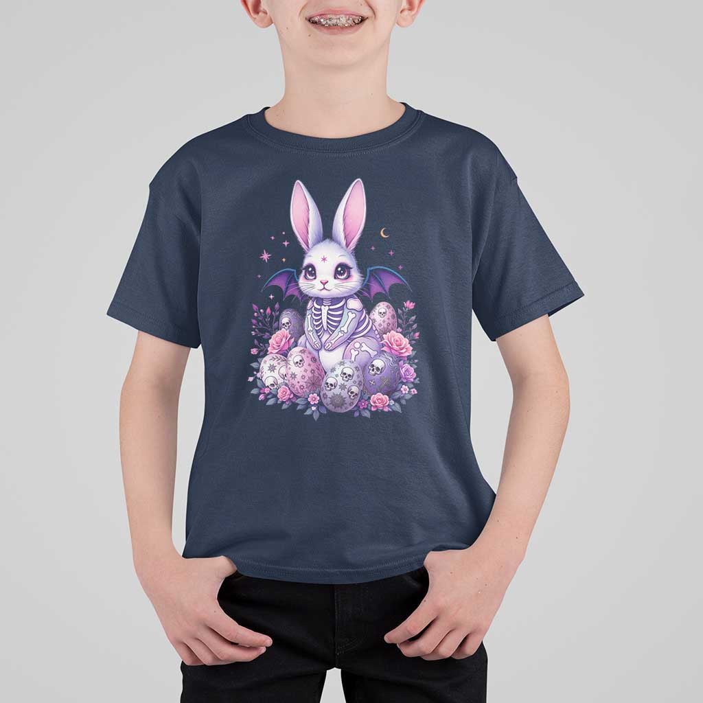 Cute Spooky Easter Bunny T Shirt For Kid Pastel Goth Rabbit Gift