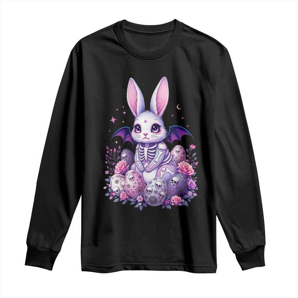 Cute Spooky Easter Bunny Long Sleeve Shirt Pastel Goth Rabbit Gift