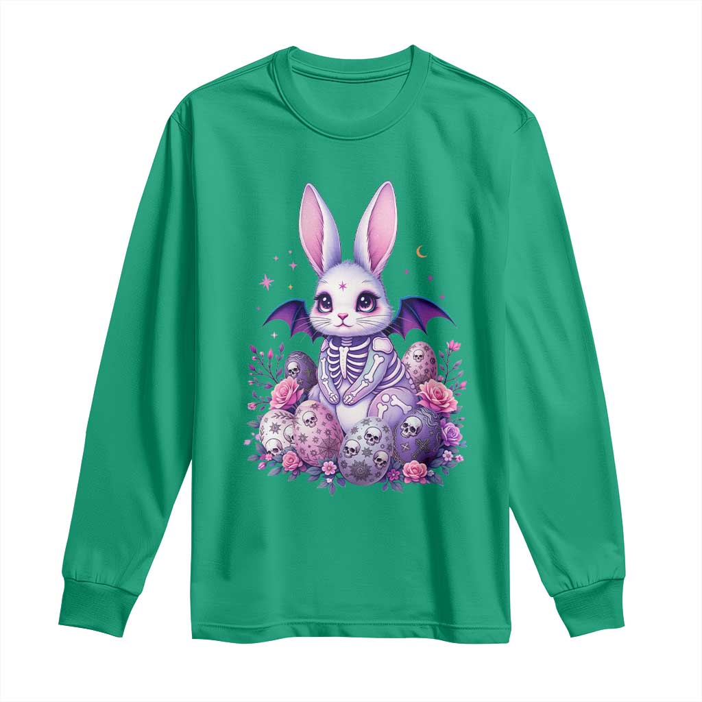 Cute Spooky Easter Bunny Long Sleeve Shirt Pastel Goth Rabbit Gift