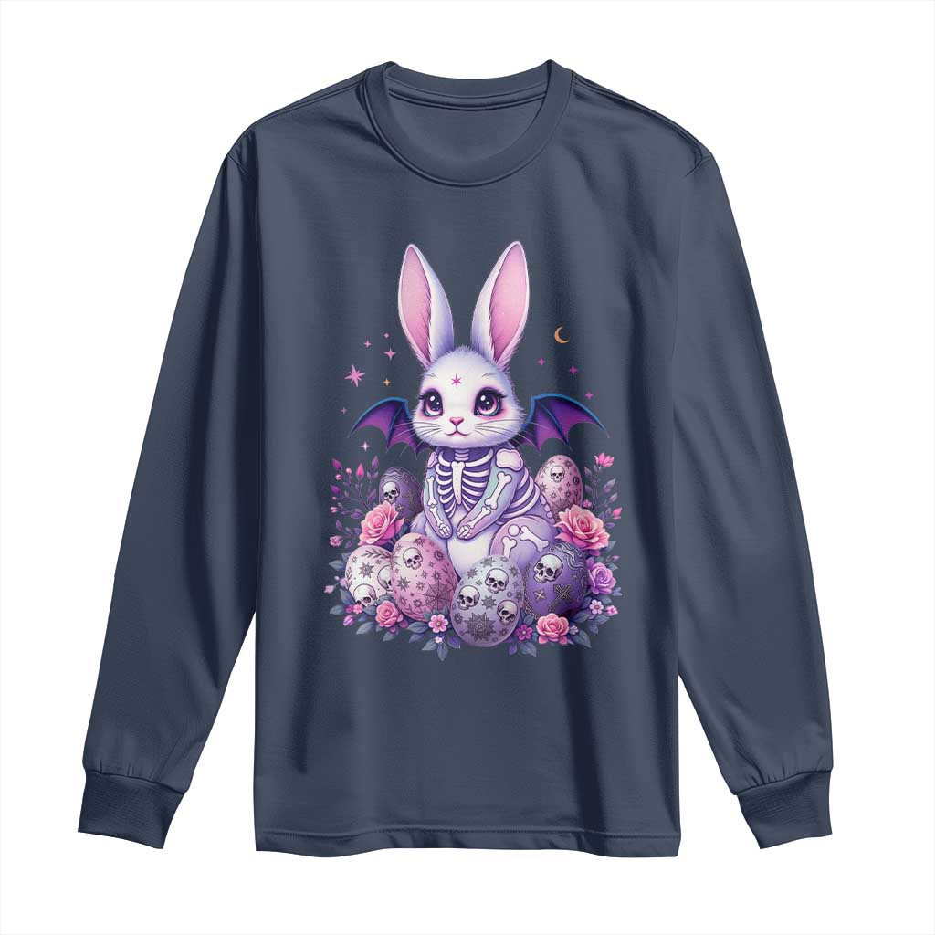 Cute Spooky Easter Bunny Long Sleeve Shirt Pastel Goth Rabbit Gift