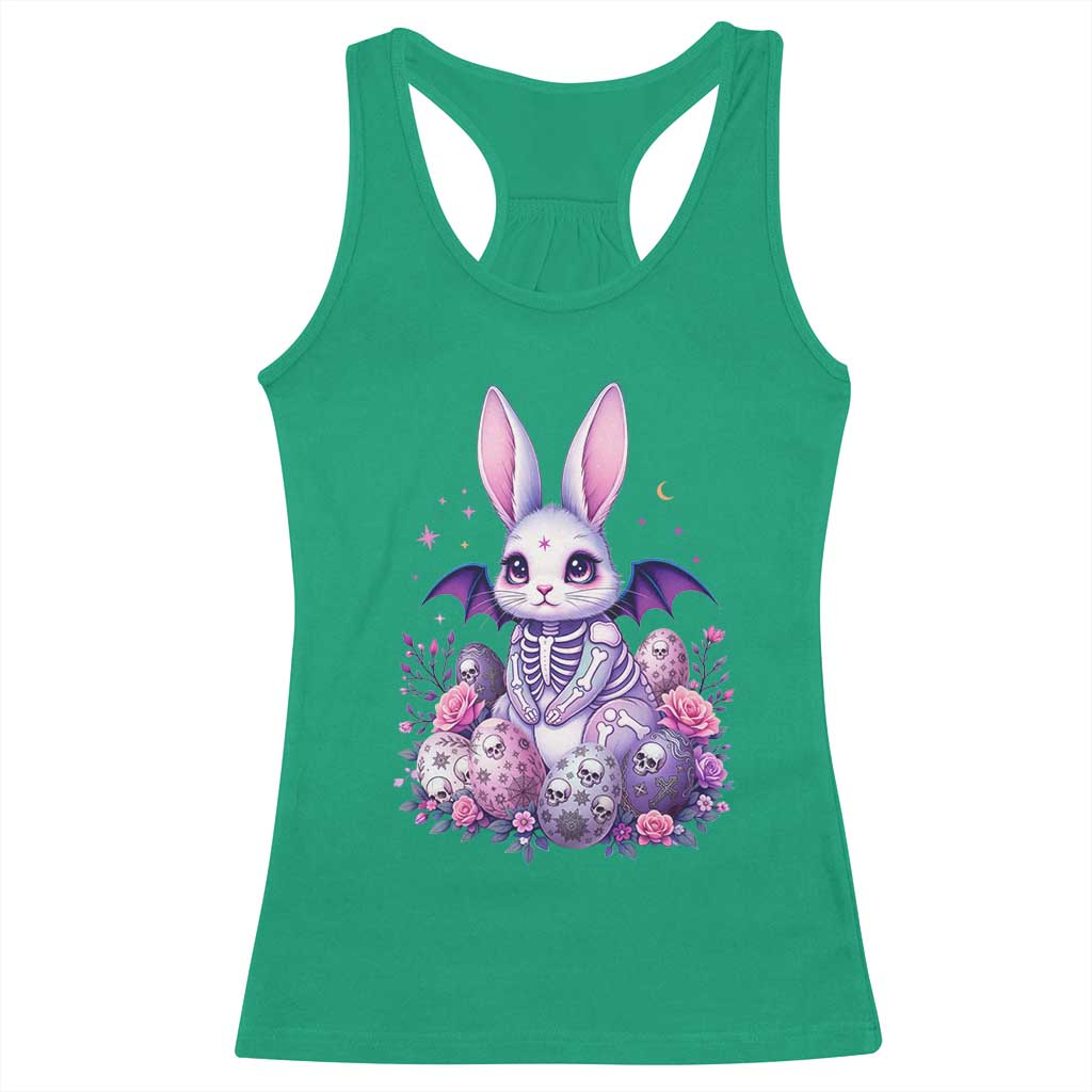 Cute Spooky Easter Bunny Racerback Tank Top Pastel Goth Rabbit Gift