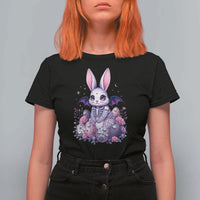 Cute Spooky Easter Bunny T Shirt For Women Pastel Goth Rabbit Gift
