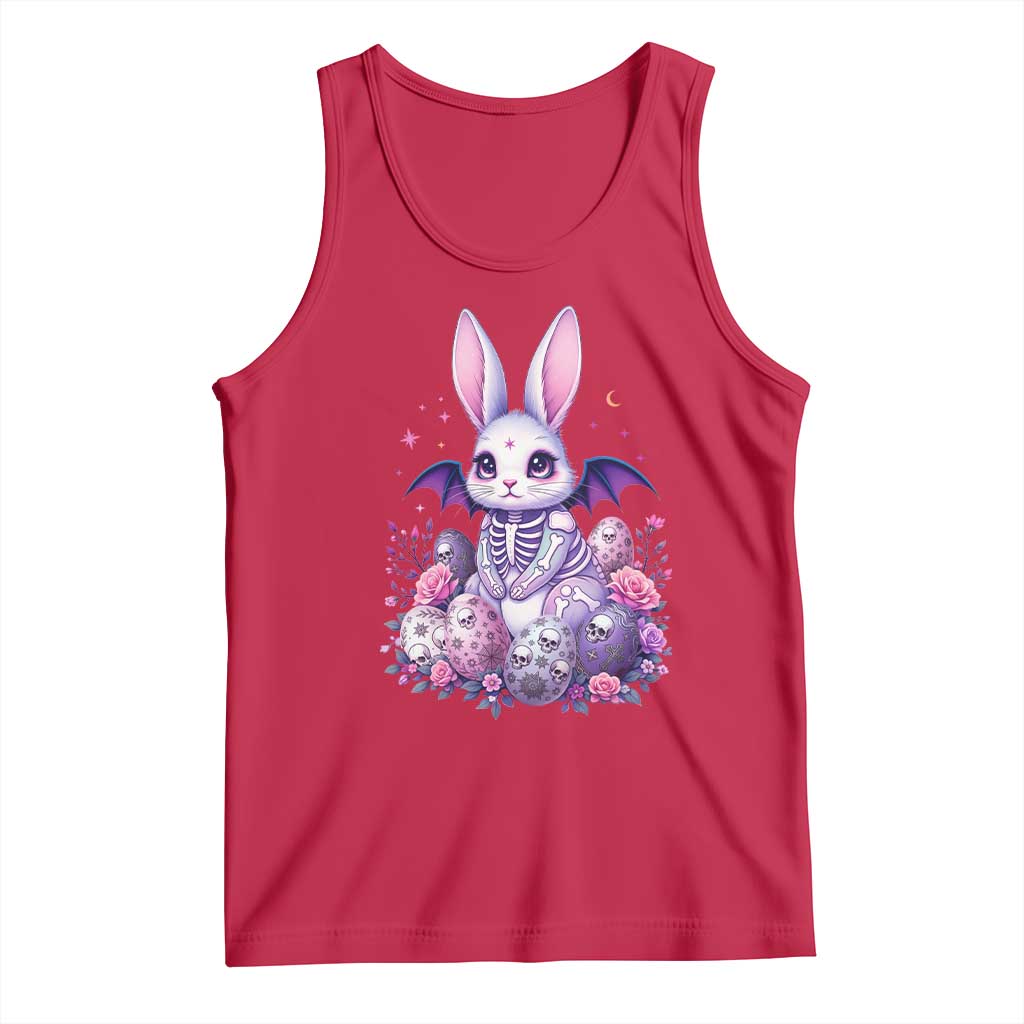 Cute Spooky Easter Bunny Tank Top Pastel Goth Rabbit Gift
