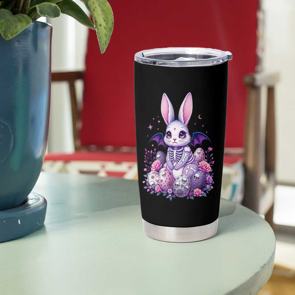Cute Spooky Easter Bunny Tumbler Cup Pastel Goth Rabbit Gift