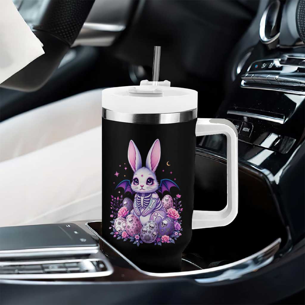 Cute Spooky Easter Bunny Tumbler With Handle Pastel Goth Rabbit Gift