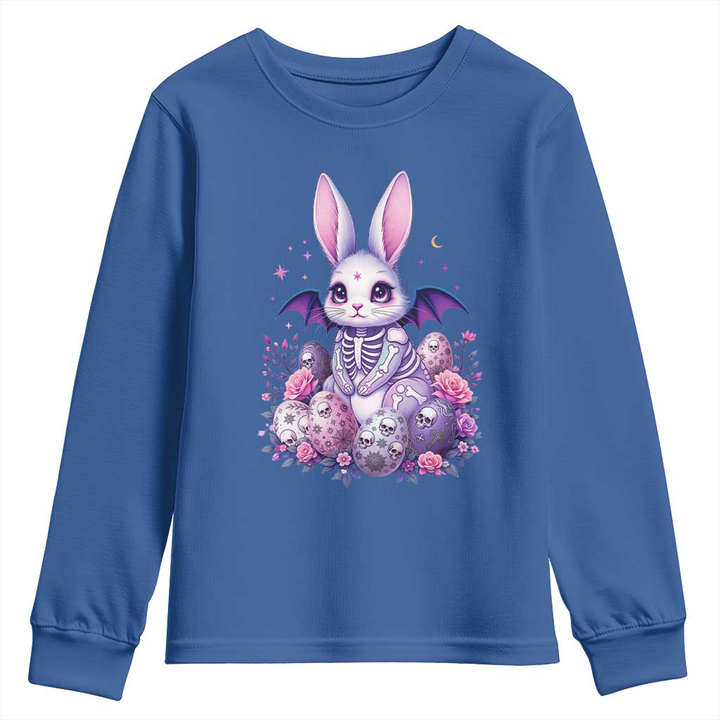 Cute Spooky Easter Bunny Youth Sweatshirt Pastel Goth Rabbit Gift