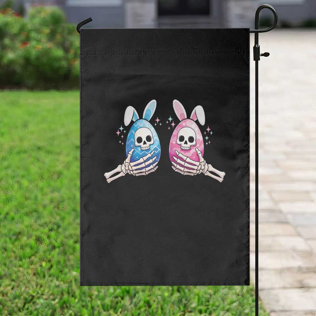 Gothic Easter Gift Garden Flag Skeleton Hands Holding Easter Eggs