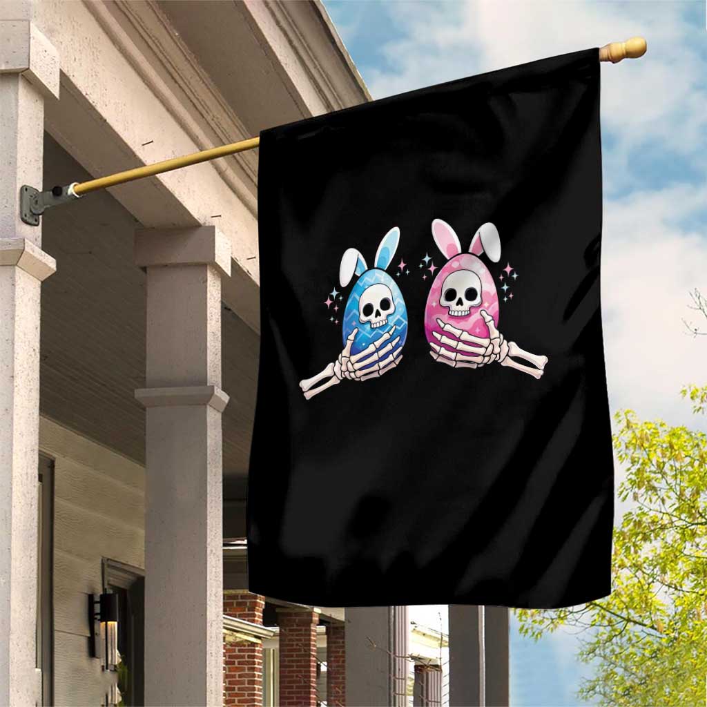 Gothic Easter Gift Garden Flag Skeleton Hands Holding Easter Eggs