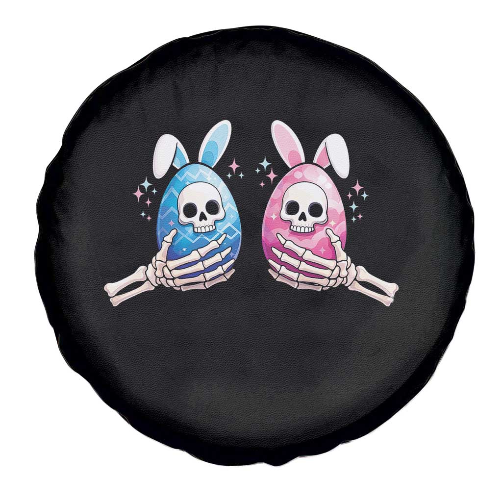 Gothic Easter Gift Spare Tire Cover Skeleton Hands Holding Easter Eggs
