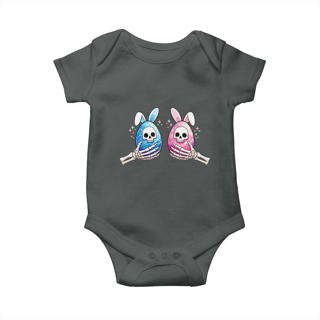 Gothic Easter Gift Baby Onesie Skeleton Hands Holding Easter Eggs