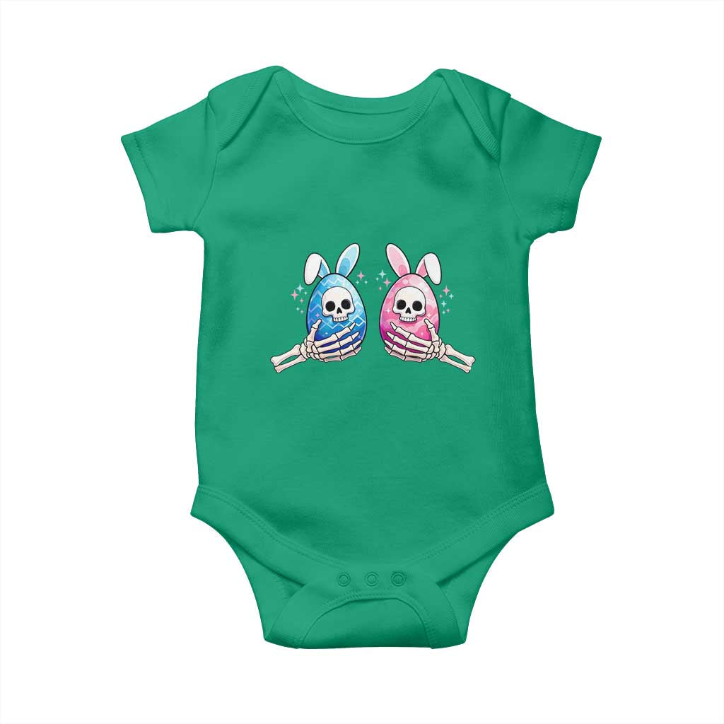 Gothic Easter Gift Baby Onesie Skeleton Hands Holding Easter Eggs
