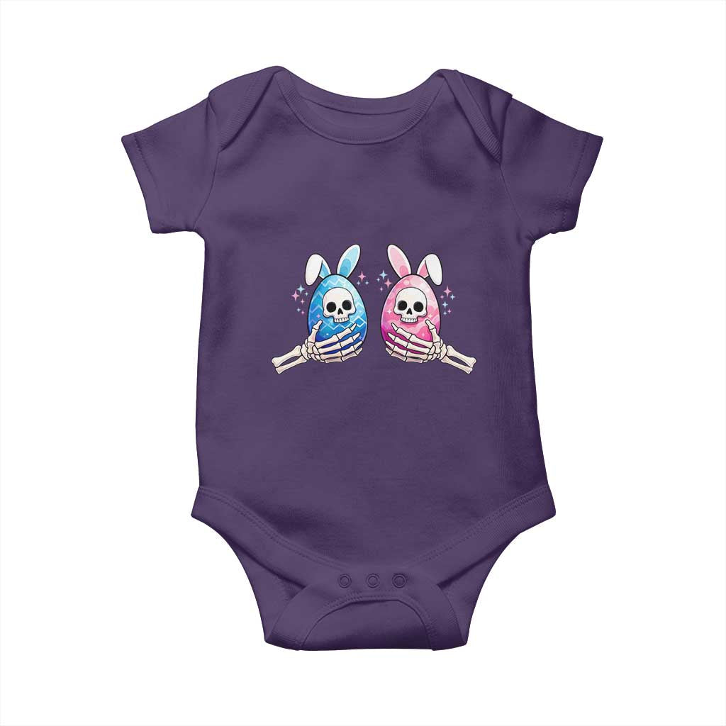 Gothic Easter Gift Baby Onesie Skeleton Hands Holding Easter Eggs