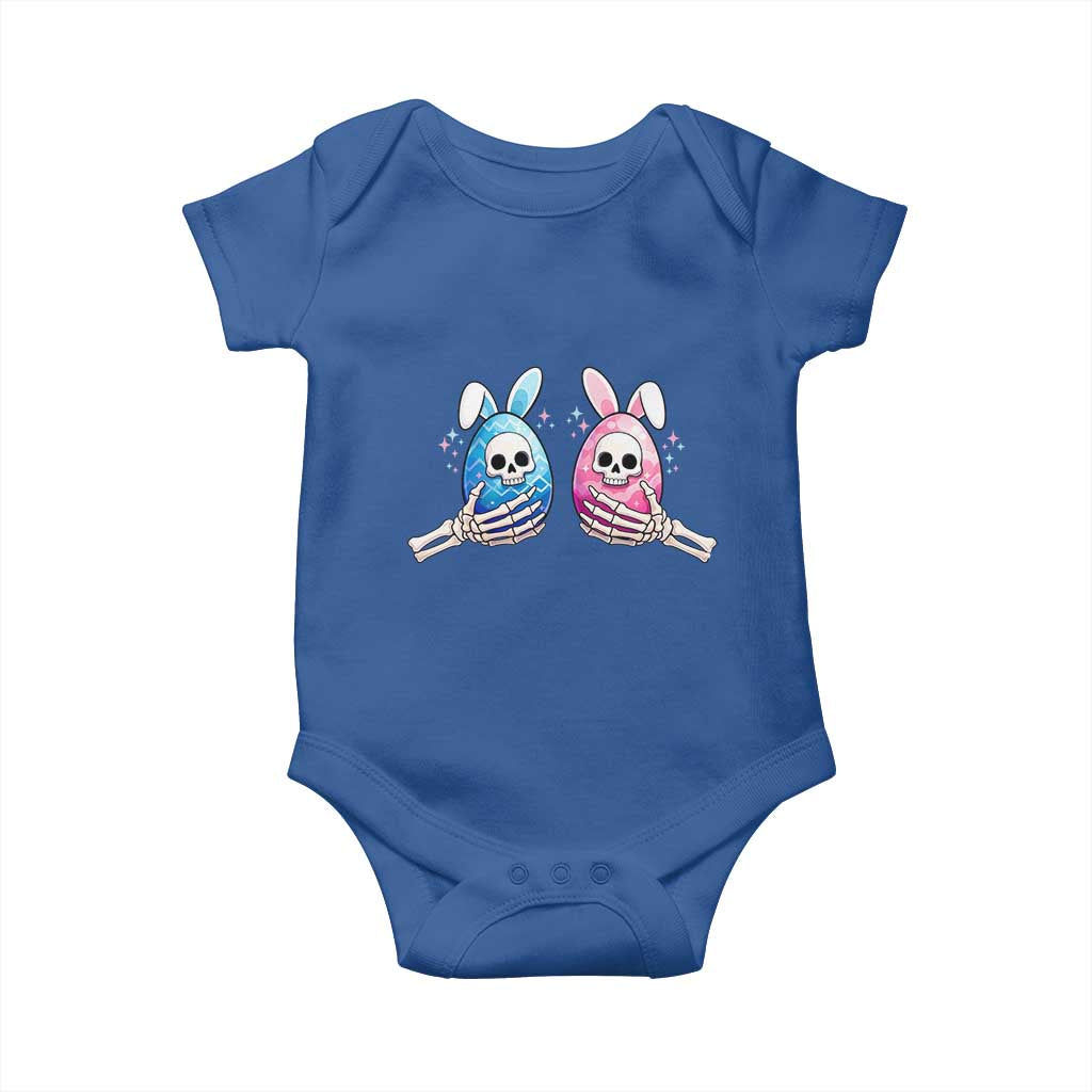 Gothic Easter Gift Baby Onesie Skeleton Hands Holding Easter Eggs