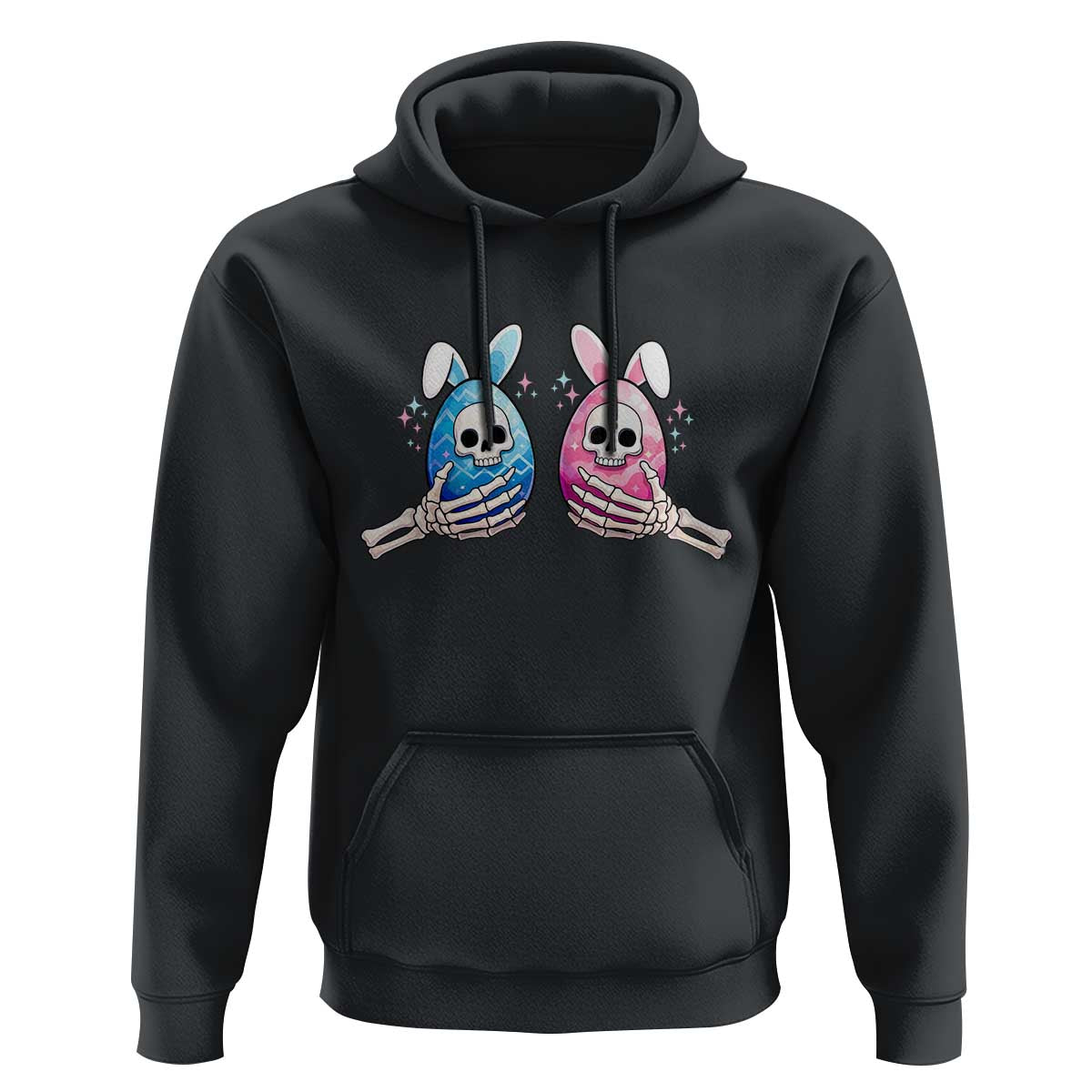 Gothic Easter Gift Hoodie Skeleton Hands Holding Easter Eggs