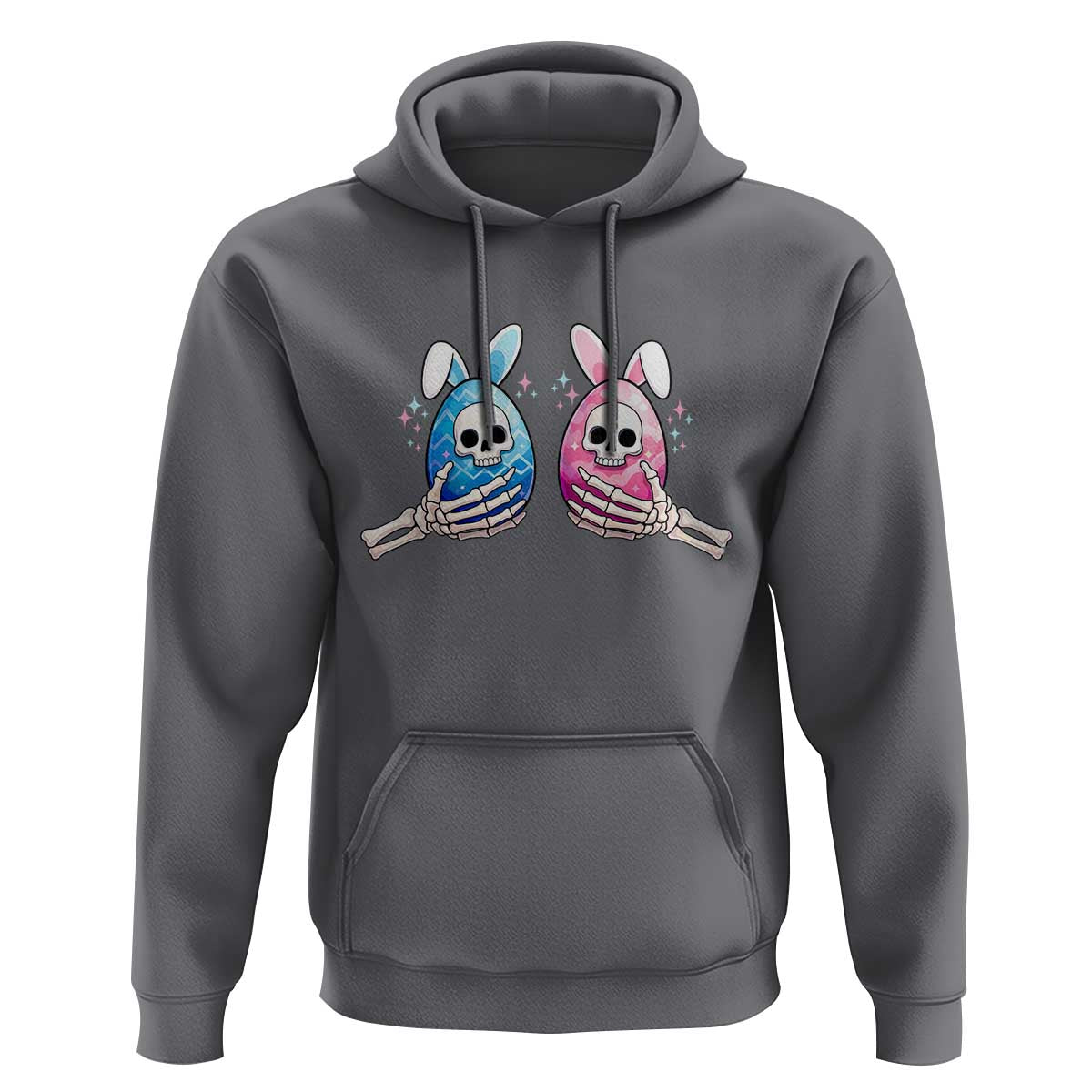 Gothic Easter Gift Hoodie Skeleton Hands Holding Easter Eggs