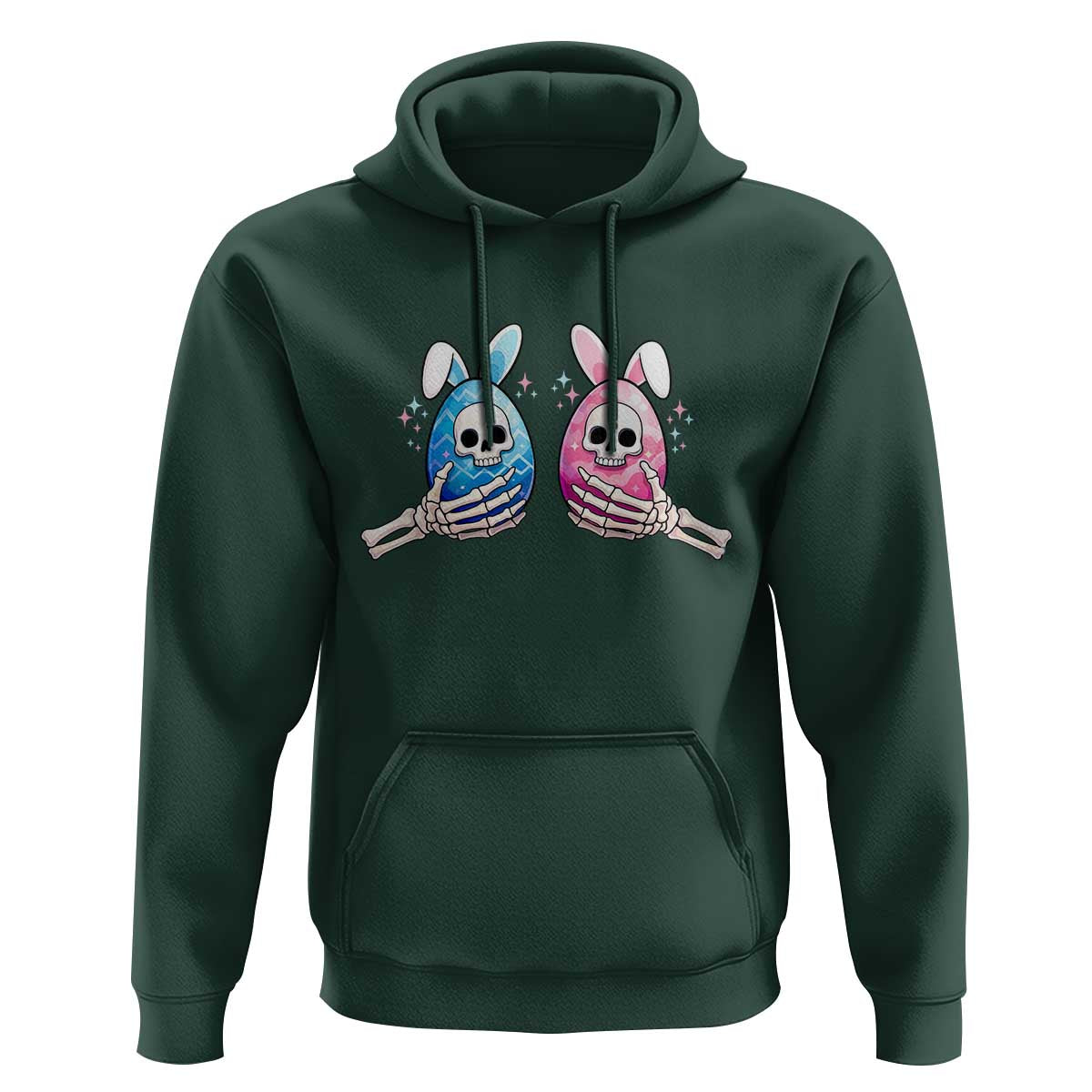 Gothic Easter Gift Hoodie Skeleton Hands Holding Easter Eggs
