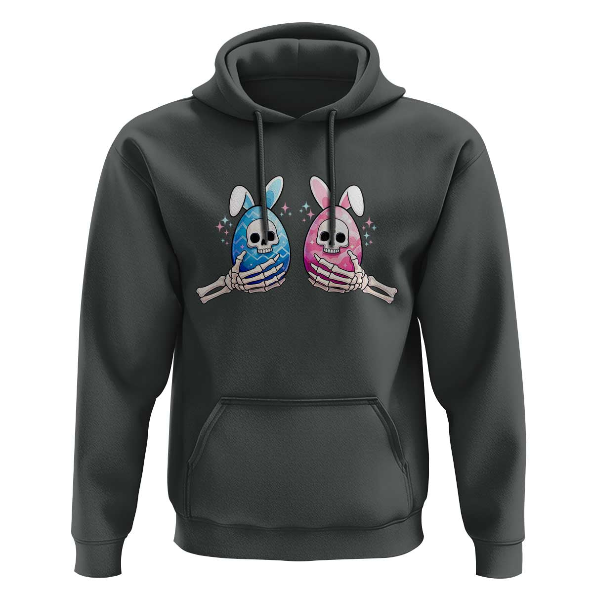 Gothic Easter Gift Hoodie Skeleton Hands Holding Easter Eggs