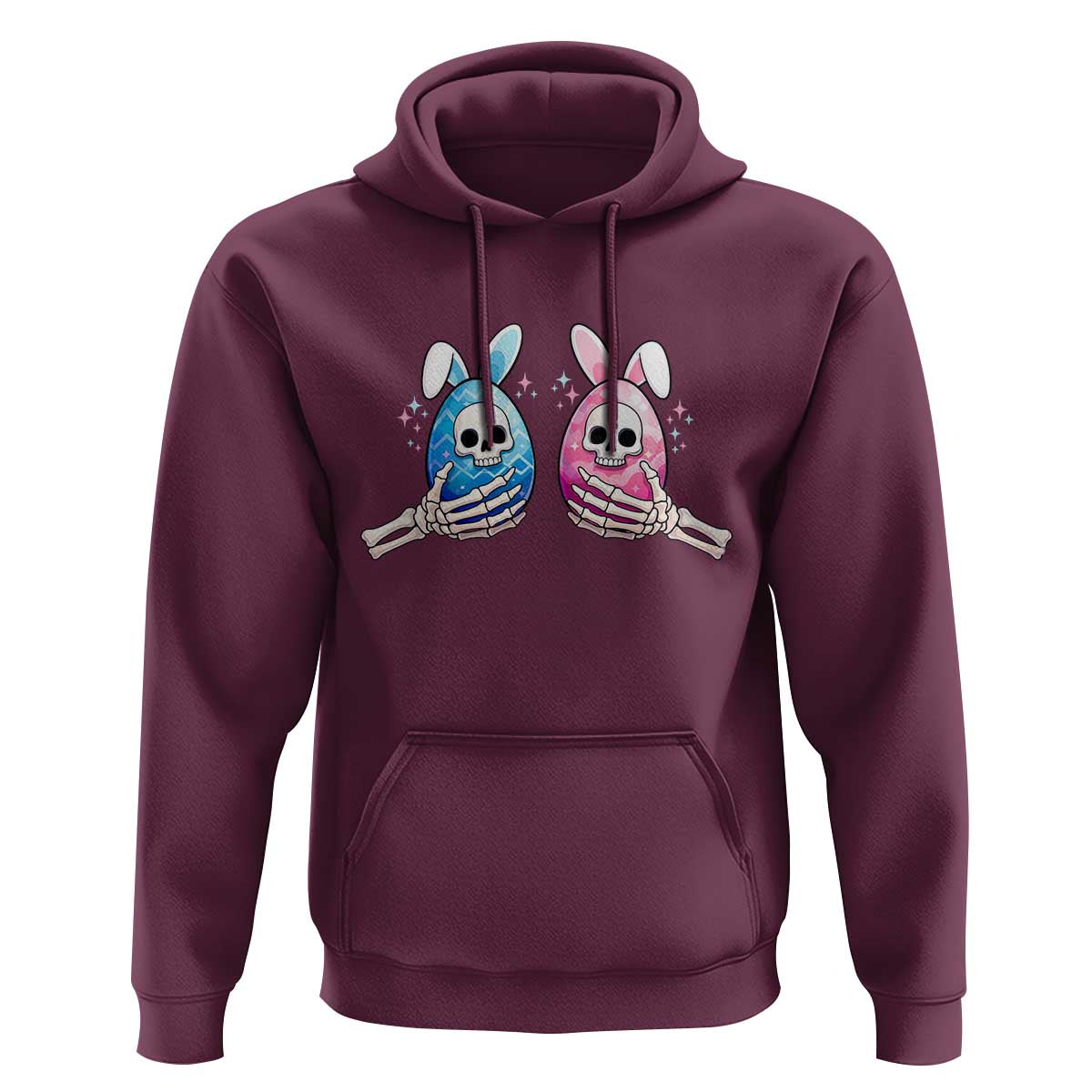 Gothic Easter Gift Hoodie Skeleton Hands Holding Easter Eggs