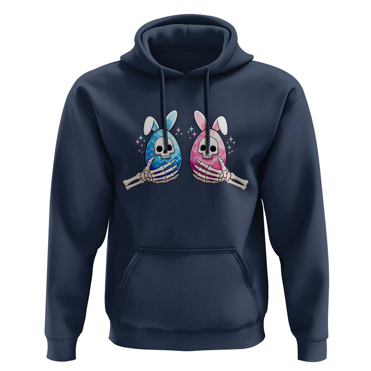 Gothic Easter Gift Hoodie Skeleton Hands Holding Easter Eggs