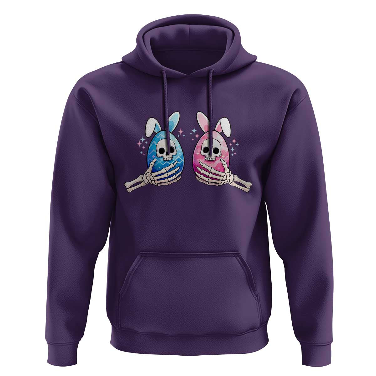 Gothic Easter Gift Hoodie Skeleton Hands Holding Easter Eggs