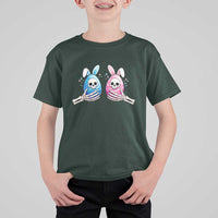 Gothic Easter Gift T Shirt For Kid Skeleton Hands Holding Easter Eggs