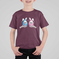Gothic Easter Gift T Shirt For Kid Skeleton Hands Holding Easter Eggs