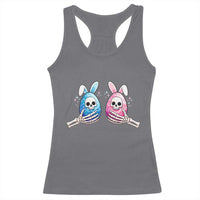 Gothic Easter Gift Racerback Tank Top Skeleton Hands Holding Easter Eggs