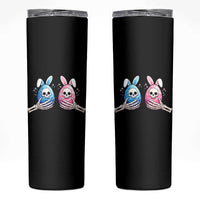 Gothic Easter Gift Skinny Tumbler Skeleton Hands Holding Easter Eggs