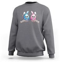 Gothic Easter Gift Sweatshirt Skeleton Hands Holding Easter Eggs