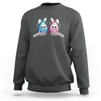 Gothic Easter Gift Sweatshirt Skeleton Hands Holding Easter Eggs
