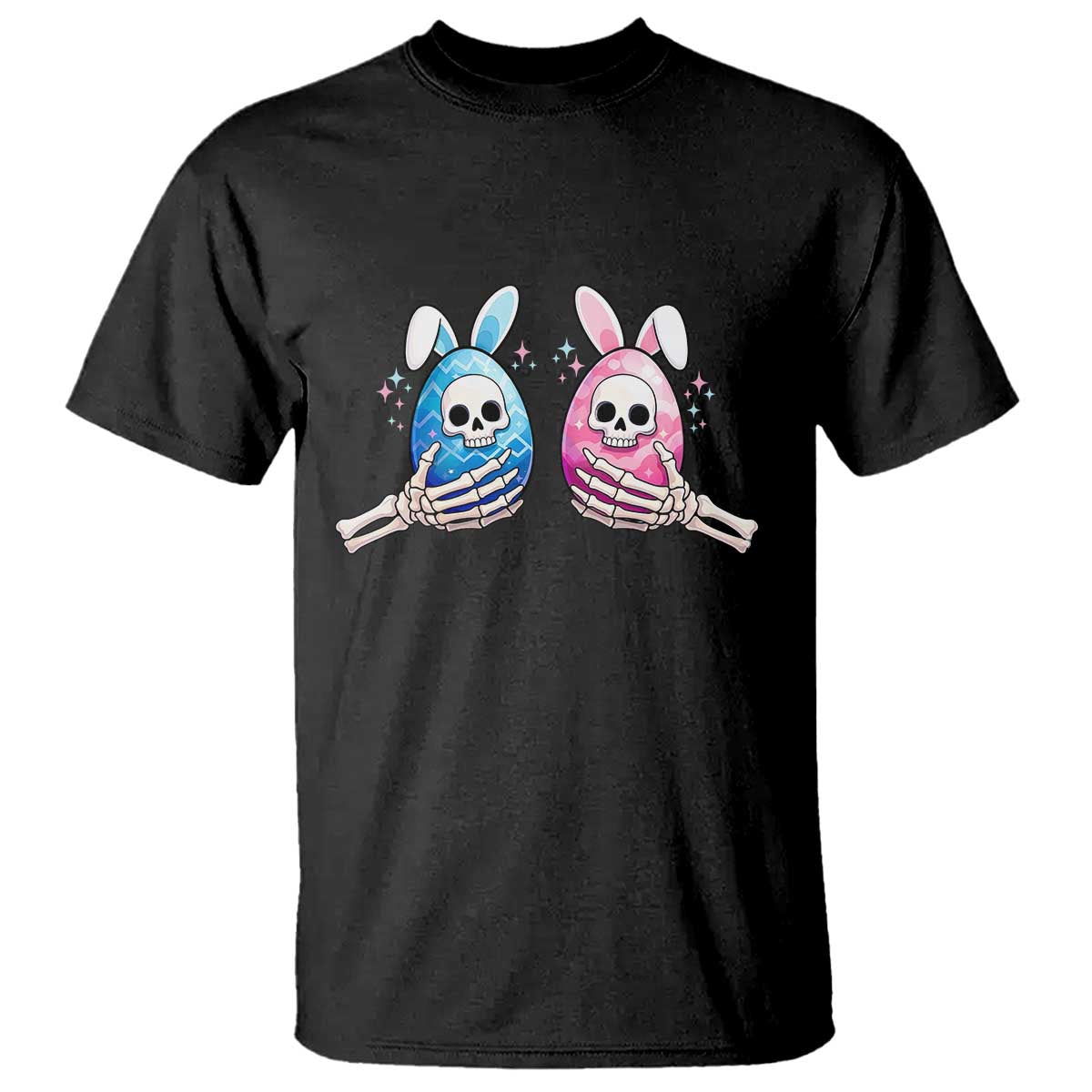 Gothic Easter Gift T Shirt Skeleton Hands Holding Easter Eggs