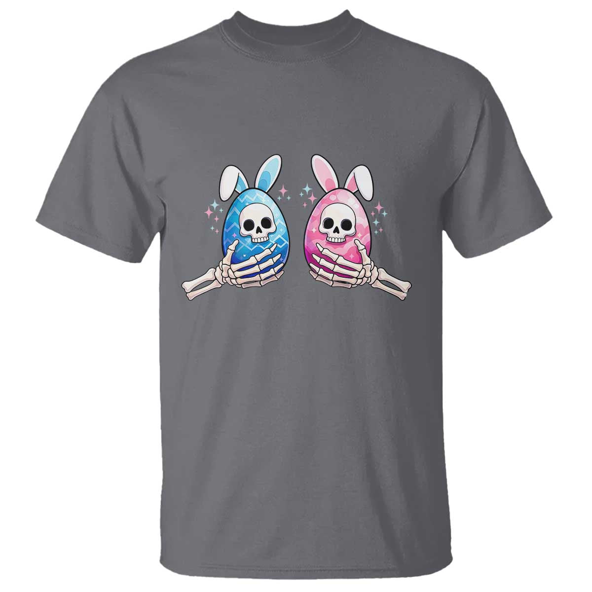 Gothic Easter Gift T Shirt Skeleton Hands Holding Easter Eggs
